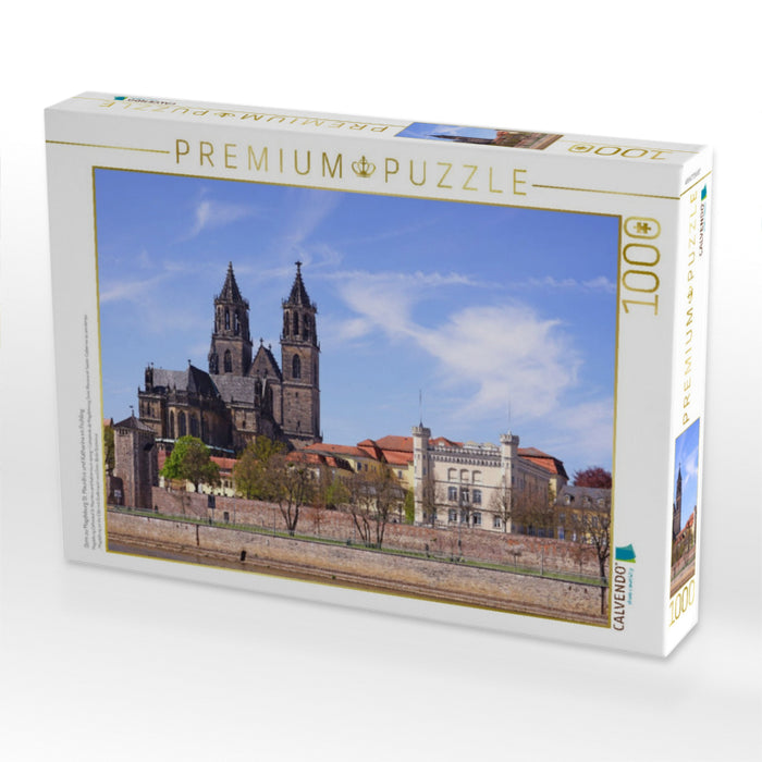 Dom zu Magdeburg St. Mauritius und Katharina im Frühling - CALVENDO Foto-Puzzle'