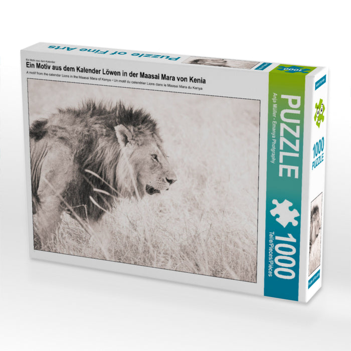 Ein Motiv aus dem Kalender Löwen in der Maasai Mara von Kenia 1000 Teile Puzzle quer - CALVENDO Foto-Puzzle'