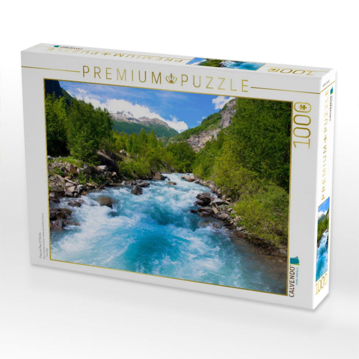 Fluss im Parc d'Ecrins - CALVENDO Foto-Puzzle'