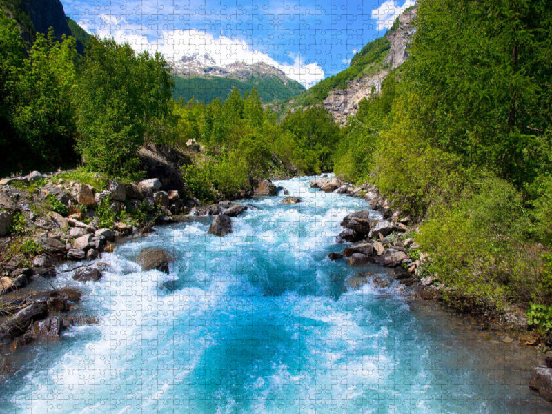 Fluss im Parc d'Ecrins - CALVENDO Foto-Puzzle'