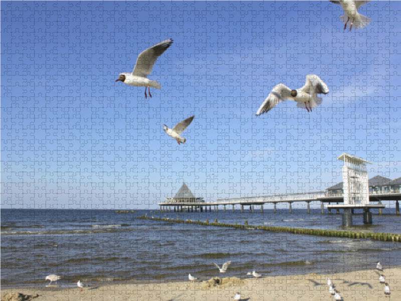 Seebrücke Heringsdorf 1000 Teile Puzzle quer - CALVENDO Foto-Puzzle'