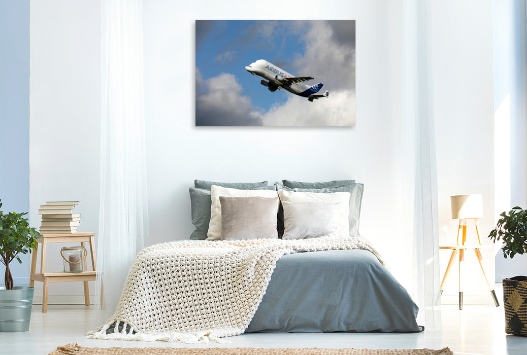 Toile textile premium Toile textile premium 120 cm x 80 cm paysage Un motif du calendrier Avions - décollages et approches d'atterrissage 