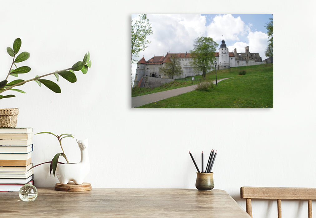 Premium textile canvas Premium textile canvas 120 cm x 80 cm across Path to Hellenstein Castle 