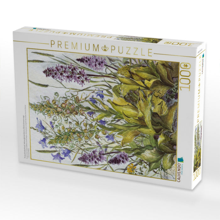 Purpurknabenkraut, Wiesenglockenblume, Bocksriemenzunge - CALVENDO Foto-Puzzle'