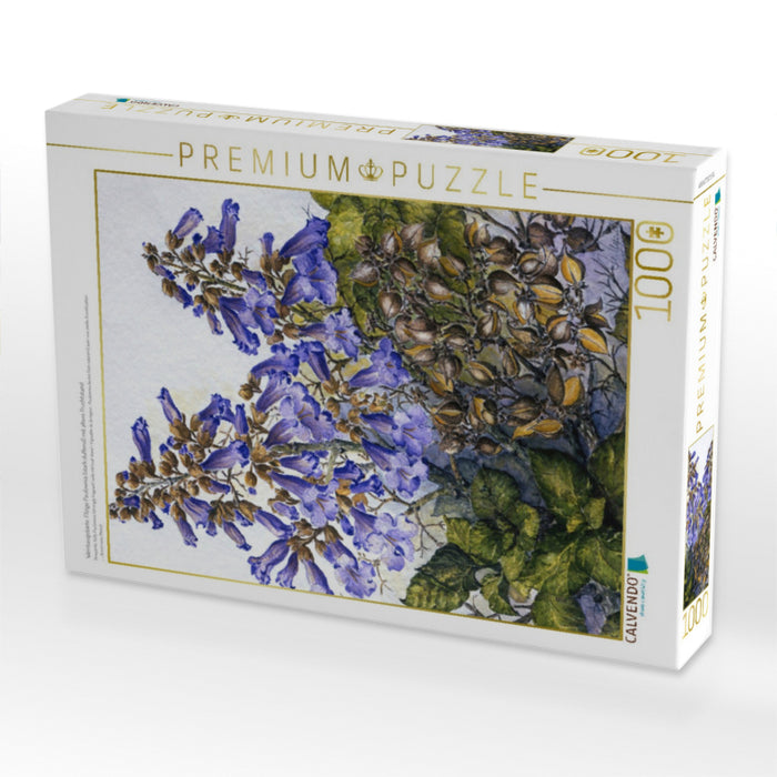 Weinbaugebiete: Filzige Paulownia (stark duftend) mit altem Fruchtstand - CALVENDO Foto-Puzzle'