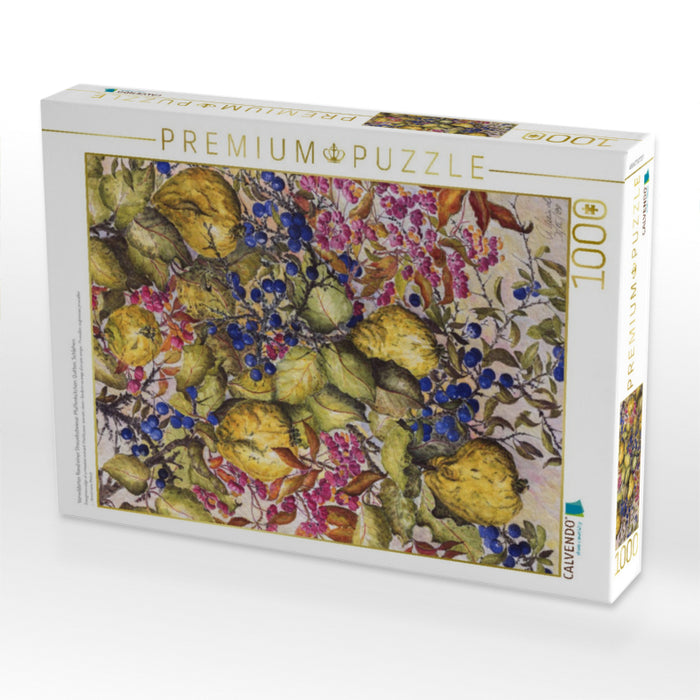 Verwilderter Rand einer Streuobstwiese: Pfaffenhütchen, Quitten, Schlehen - CALVENDO Foto-Puzzle'