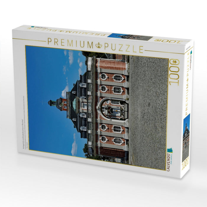 Amtsgericht und Amalienbrunnen in Bruchsal - CALVENDO Foto-Puzzle'