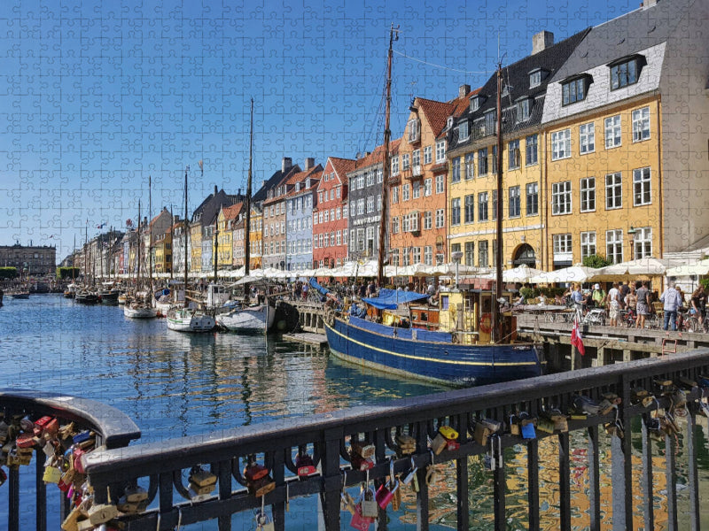Nyhavn in Kopenhagen - CALVENDO Foto-Puzzle'
