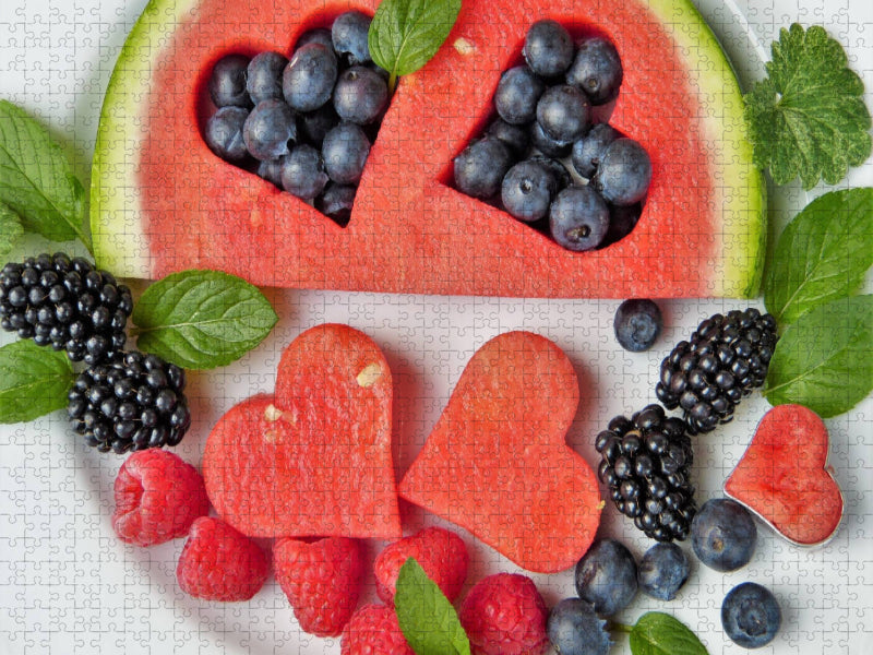 Köstliche Erfrischung mit Beeren - CALVENDO Foto-Puzzle'