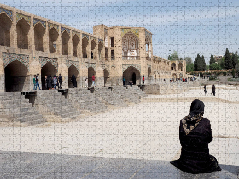 Si-o-se Pol (33-Bogen-Brücke), Isfahan - CALVENDO Foto-Puzzle'