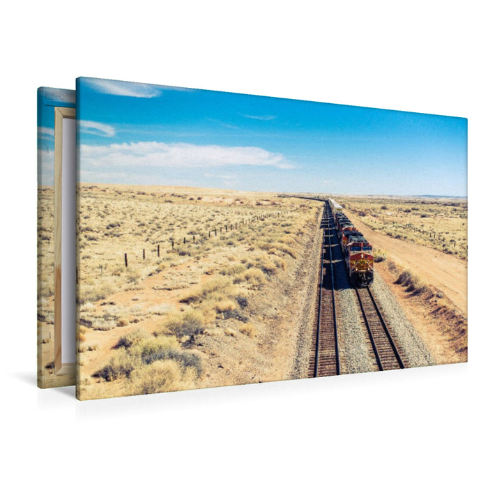 Premium Textil-Leinwand Pacific Railroad