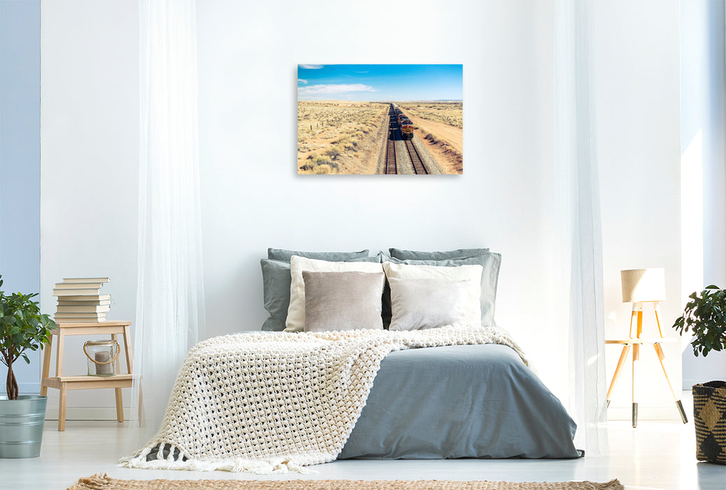 Premium Textil-Leinwand Pacific Railroad