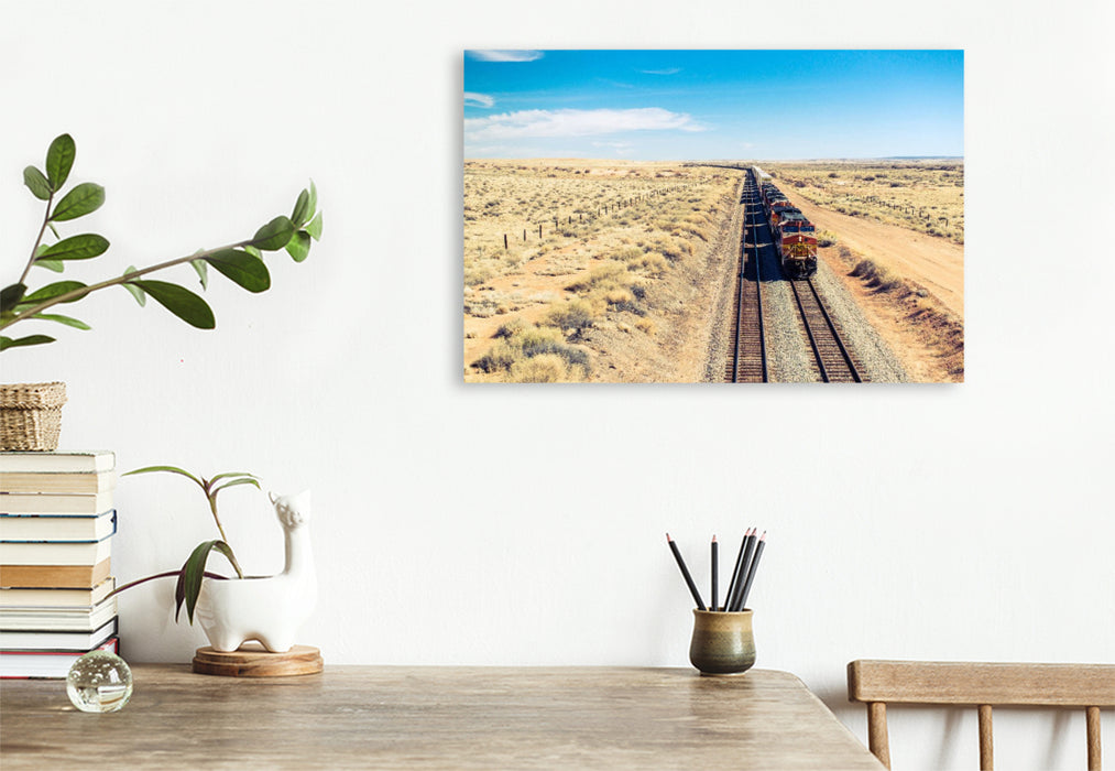Premium Textil-Leinwand Pacific Railroad