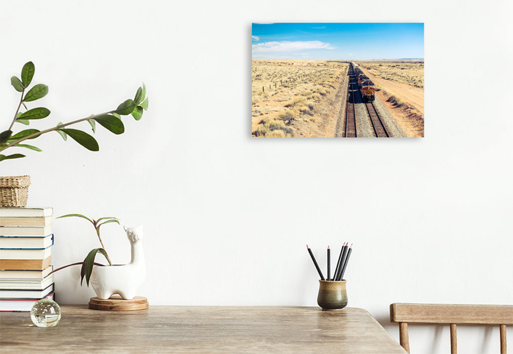 Premium Textil-Leinwand Pacific Railroad