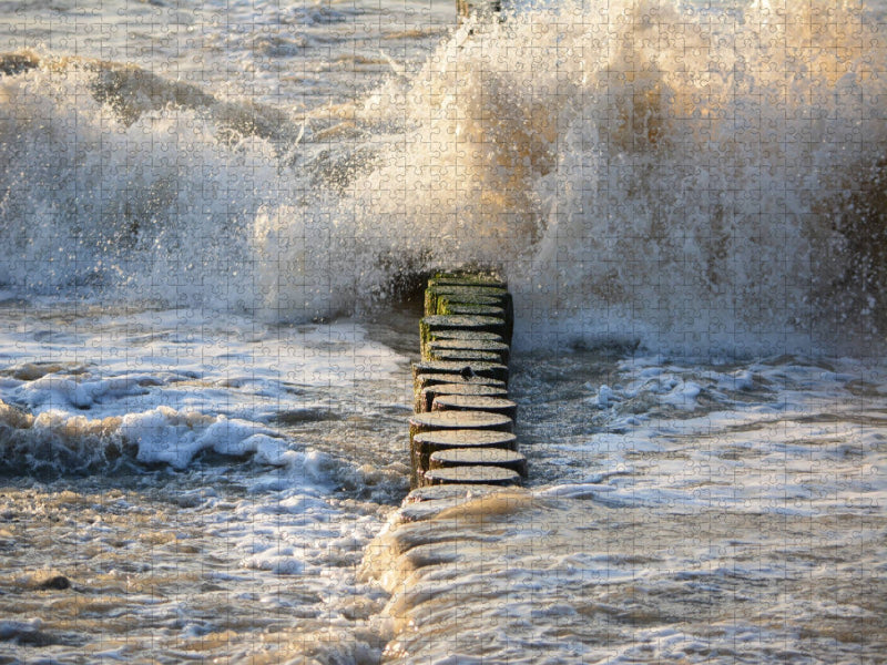 Das Meer zeigt sich von der wilden Seite - CALVENDO Foto-Puzzle'
