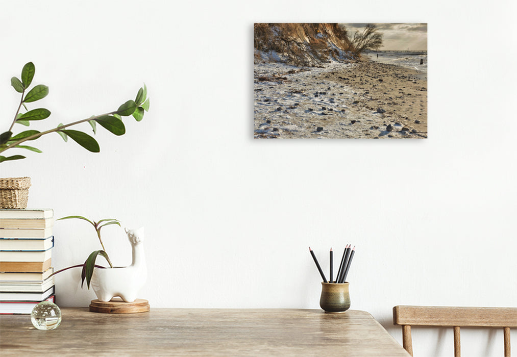 Premium Textil-Leinwand Am Strand von Wustrow