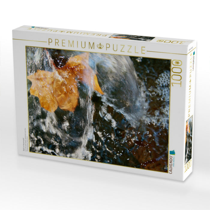Blatt im Wasserspiel - CALVENDO Foto-Puzzle'