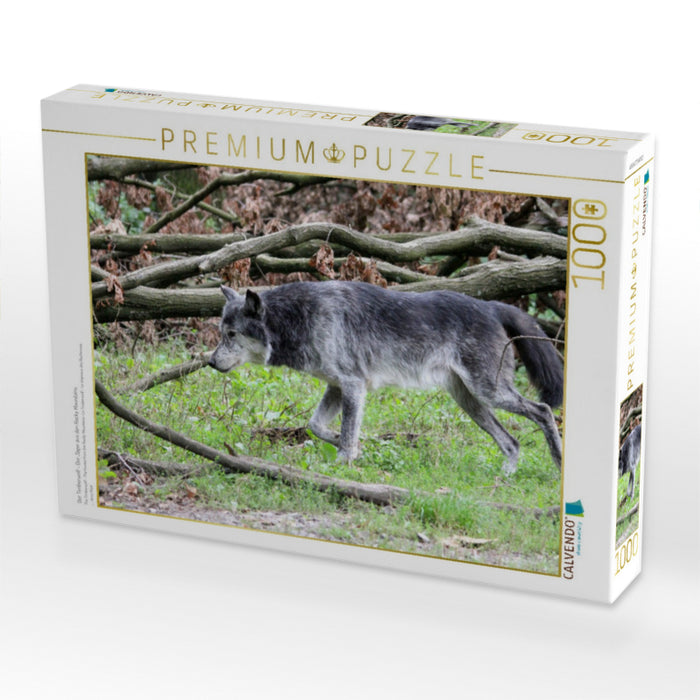 Der Timberwolf - Der Jäger aus den Rocky Mountains - CALVENDO Foto-Puzzle'