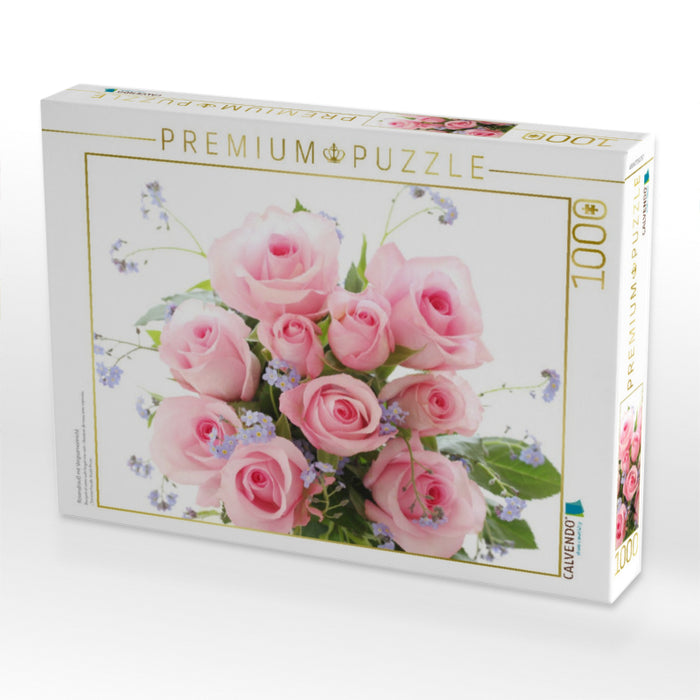 Rosenstrauß mit Vergissmeinnicht - CALVENDO Foto-Puzzle'