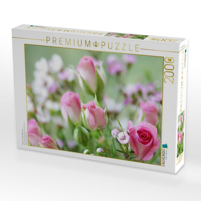 Rosen mit Wachsblumen - CALVENDO Foto-Puzzle'