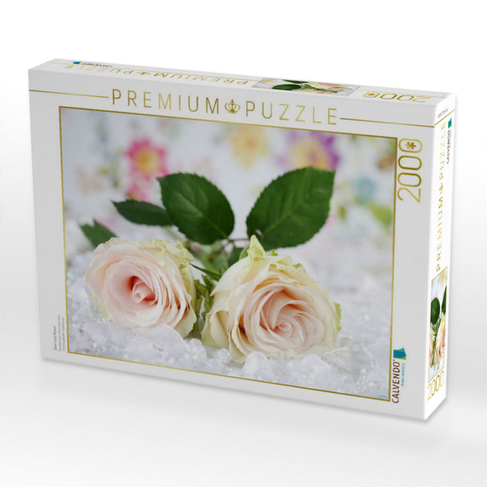Zwei rosa Rosen - CALVENDO Foto-Puzzle'