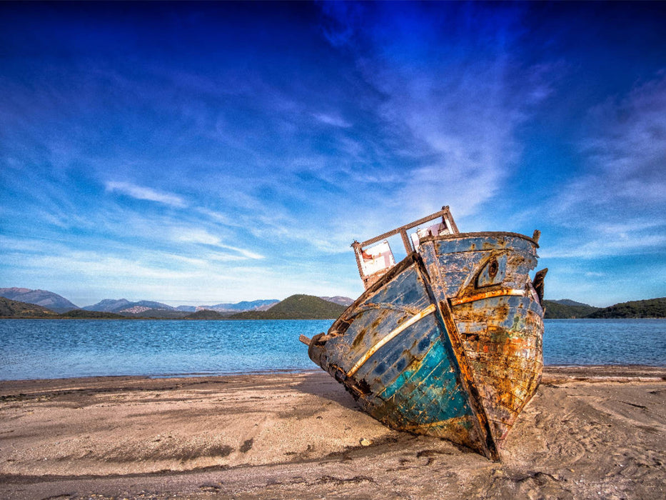 Fischerboot am Strand - CALVENDO Foto-Puzzle'