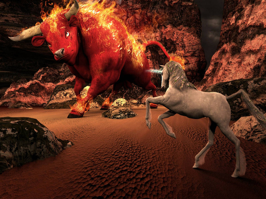 Roter Stier - CALVENDO Foto-Puzzle'