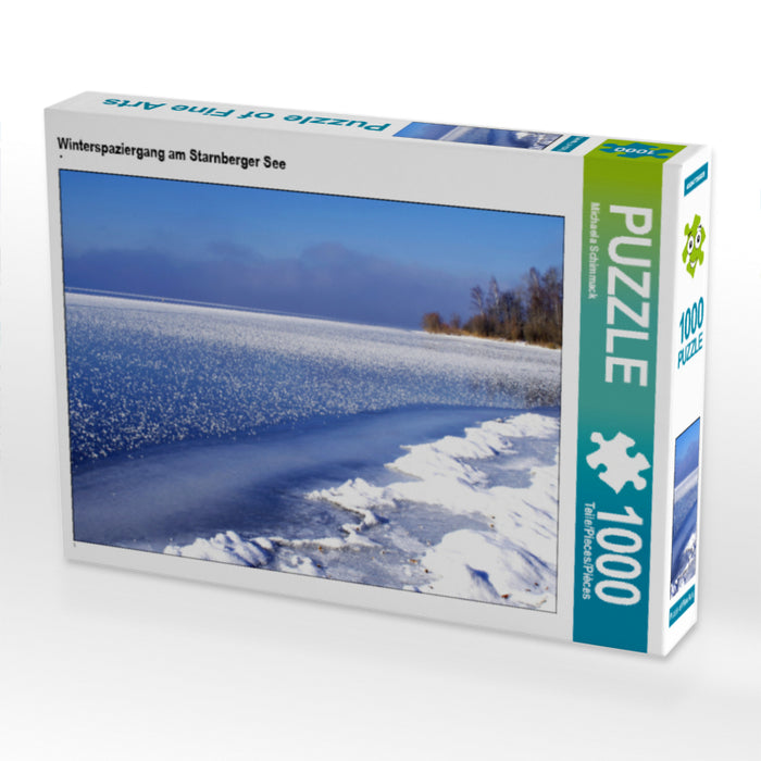 Winterspaziergang am Starnberger See 1000 Teile Puzzle quer - CALVENDO Foto-Puzzle'
