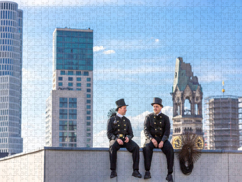 Schornsteinfeger am Kurfürstendamm nahe Gedächtniskirche - CALVENDO Foto-Puzzle'