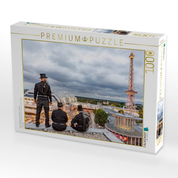 Schornsteinfeger am Funkturm in Berlin - CALVENDO Foto-Puzzle'