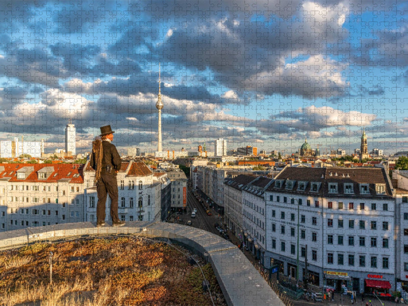 Schornsteinfeger am Rosenthaler Platz in Berlin - CALVENDO Foto-Puzzle'