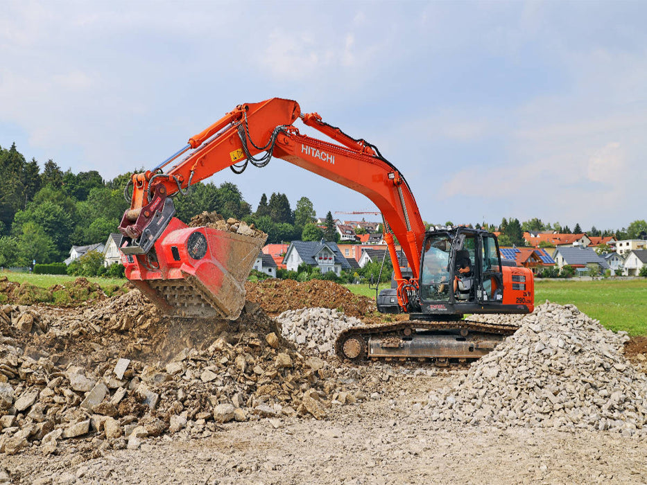 Hitachi mit Steinbrecher Schaufel - CALVENDO Foto-Puzzle'