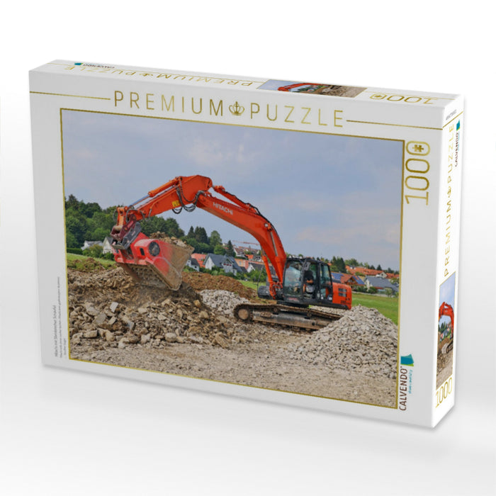 Hitachi mit Steinbrecher Schaufel - CALVENDO Foto-Puzzle'