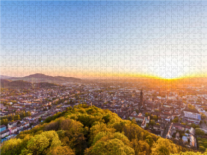 Vue du Schlossberg à Fribourg-en-Brisgau - Puzzle photo CALVENDO 