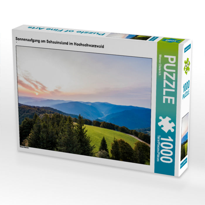 Sonnenaufgang am Schauinsland im Hochschwarzwald 1000 Teile Puzzle quer - CALVENDO Foto-Puzzle'