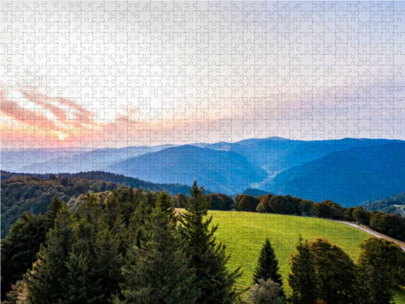 Sonnenaufgang am Schauinsland im Hochschwarzwald 1000 Teile Puzzle quer - CALVENDO Foto-Puzzle'