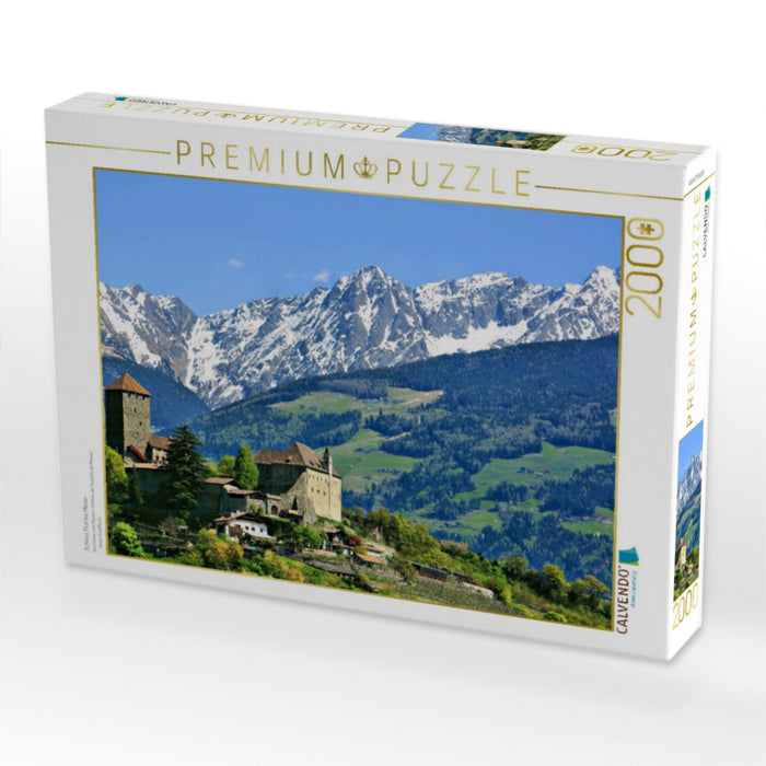 Schloss Tirol bei Meran - CALVENDO Foto-Puzzle'