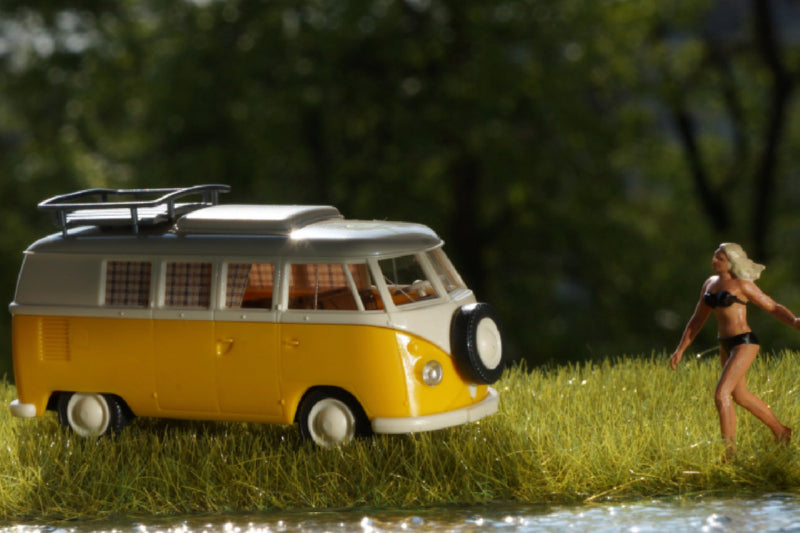 Premium Textil-Leinwand VW T1 Campingbus