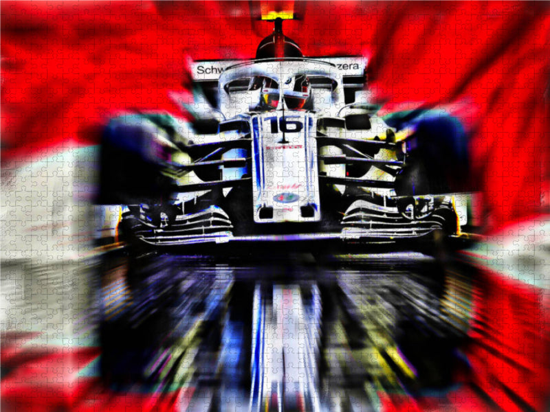 Charles Leclerc ist erst der dritte Monegasse in der Formel 1 und wird als großes Talent gehandelt. 1000 Teile Puzzle quer - CALVENDO Foto-Puzzle'