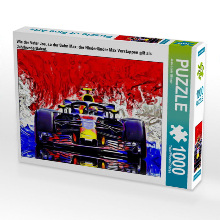 Wie der Vater Jos, so der Sohn Max: der Niederländer Max Verstappen gilt als Jahrhunderttalent. 1000 Teile Puzzle quer - CALVENDO Foto-Puzzle'