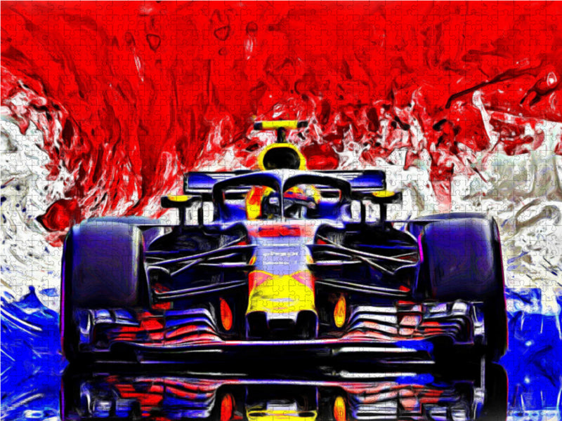 Wie der Vater Jos, so der Sohn Max: der Niederländer Max Verstappen gilt als Jahrhunderttalent. 1000 Teile Puzzle quer - CALVENDO Foto-Puzzle'