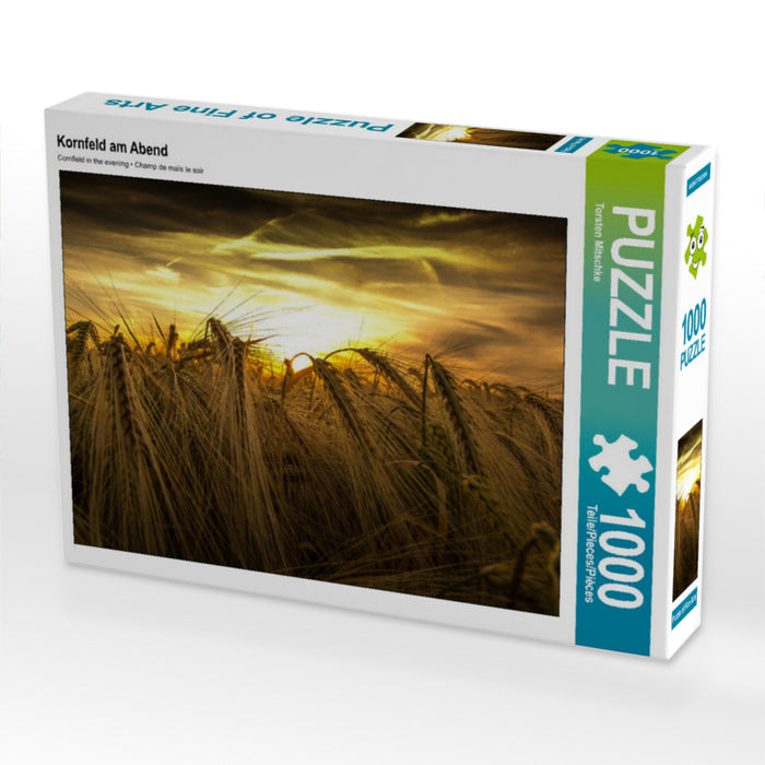 Kornfeld am Abend 1000 Teile Puzzle quer - CALVENDO Foto-Puzzle'