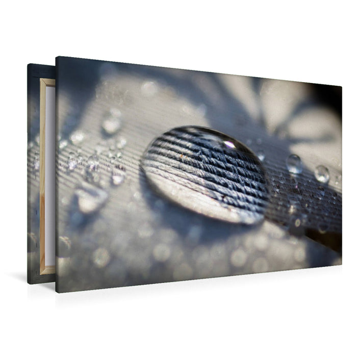 Premium Textil-Leinwand Tropfen auf Schwanfeder