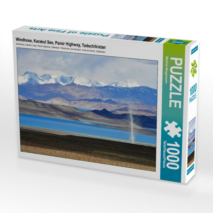 Windhose, Karakul See, Pamir Highway, Tadschikistan 1000 Teile Puzzle quer - CALVENDO Foto-Puzzle'