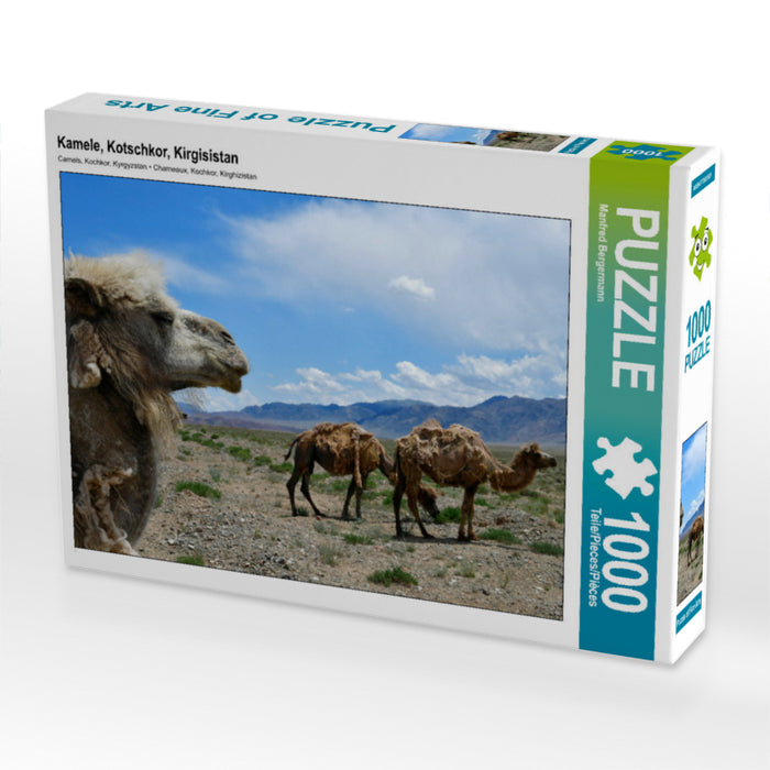 Kamele, Kotschkor, Kirgisistan 1000 Teile Puzzle quer - CALVENDO Foto-Puzzle'