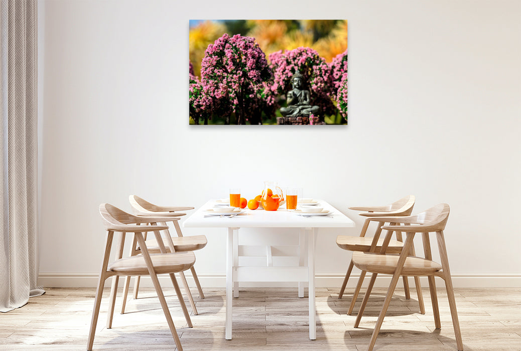 Premium Textil-Leinwand Kirschblüte