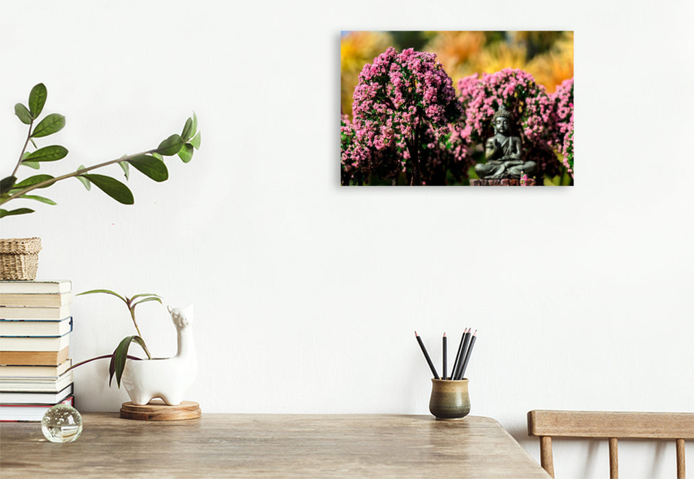 Premium Textil-Leinwand Kirschblüte
