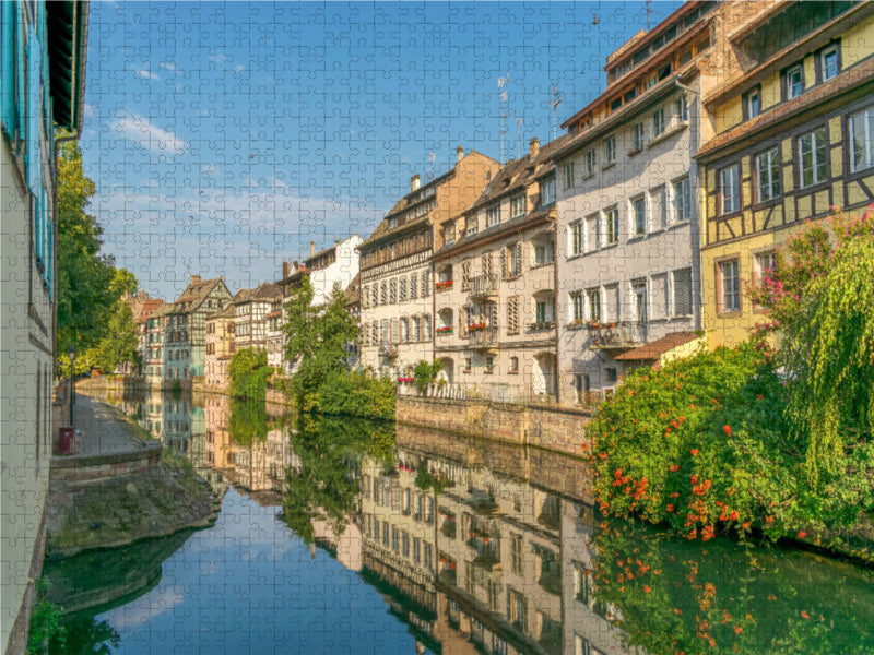 Wasserpromenade Petite France 1000 Teile Puzzle quer - CALVENDO Foto-Puzzle'