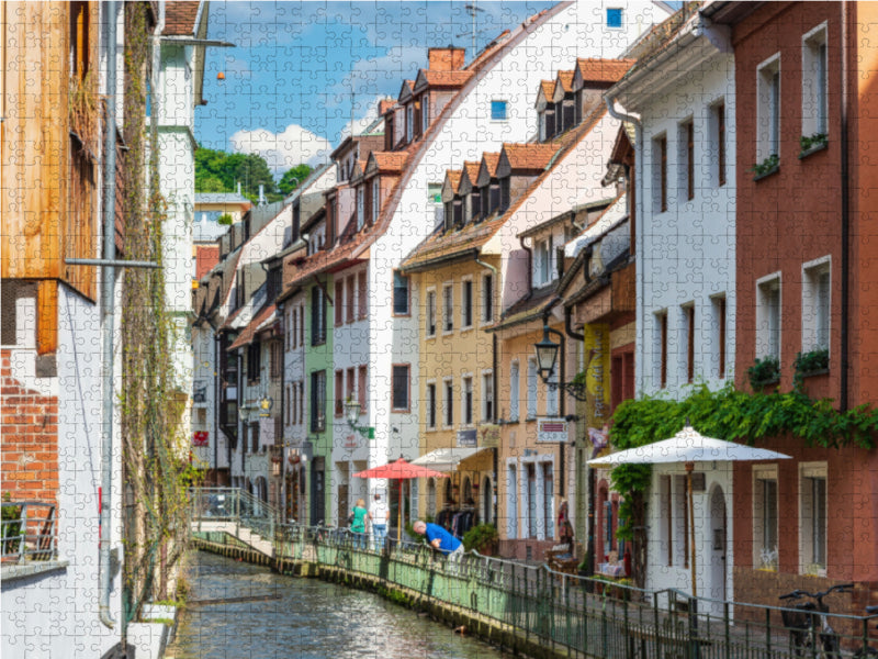 Gerberau mit Gewerbebach in Freiburg im Breisgau 1000 Teile Puzzle quer - CALVENDO Foto-Puzzle'