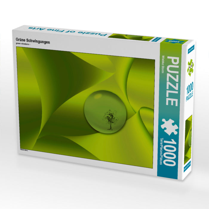 Grüne Schwingungen 2000 Teile Puzzle quer - CALVENDO Foto-Puzzle'